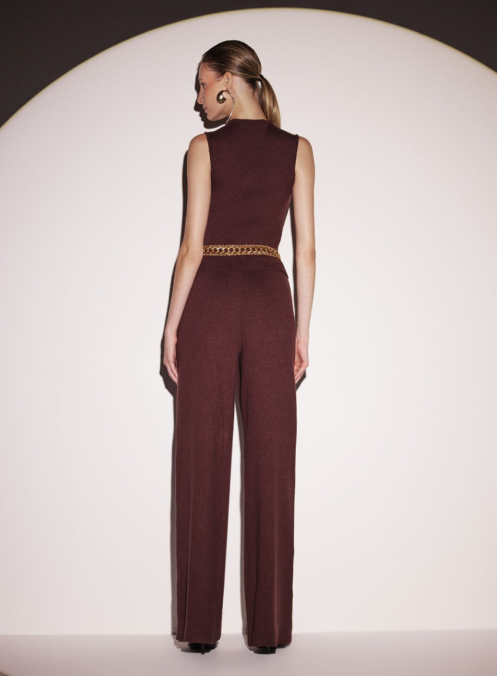 Calça Tricot Trespasse Marrom Tufi Duek -SALE