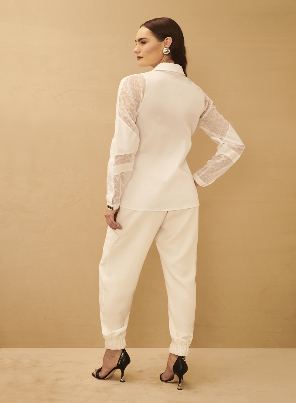 Camisa Recortes Fenda Lateral Branco Tufi Duek -SALE