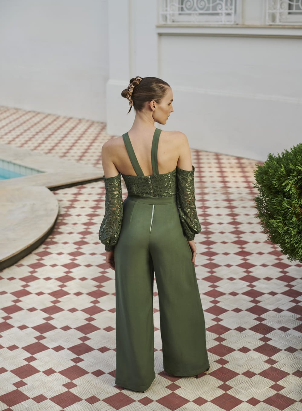 Macacão Renda Verde Skazi -SALE