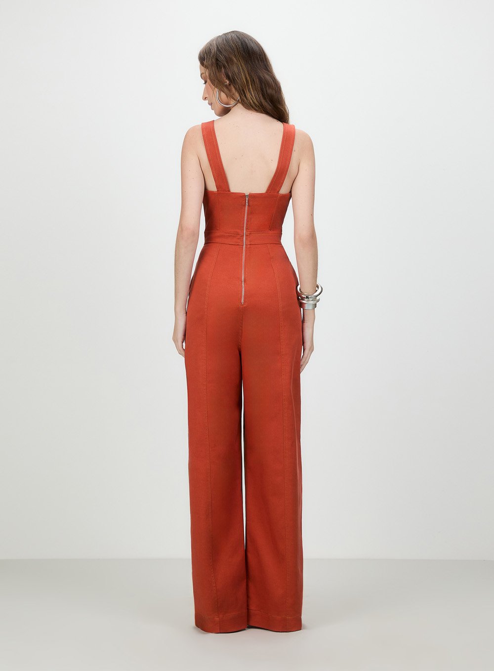 Macacão Strapless Urucum Vermelho Tufi Duek -SALE