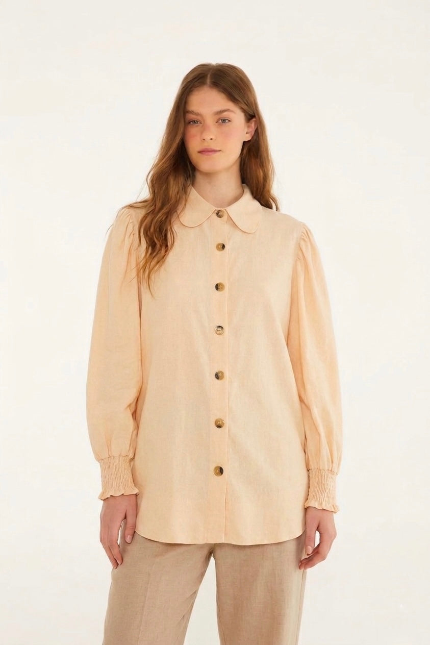 Camisa Amarela Botões Farm