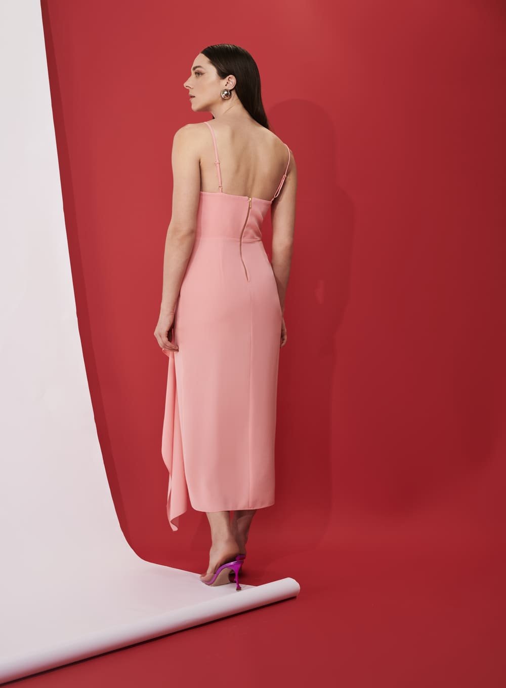 Vestido Corpo Vazado Rosa Claro Tufi Duek -SALE