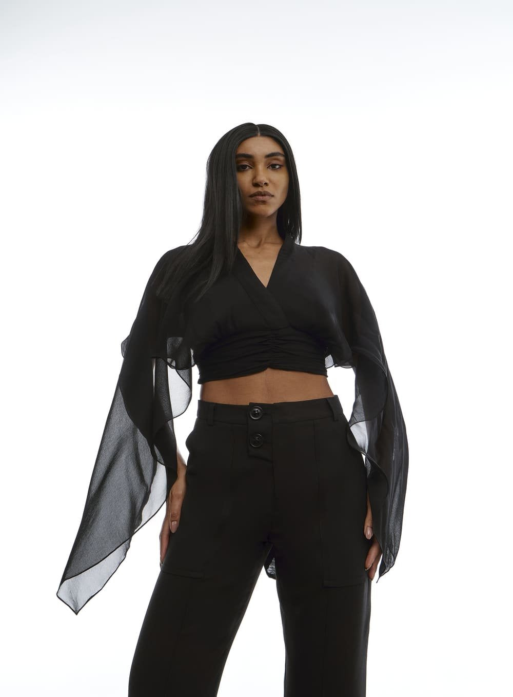 Blusa Fluida Preto Tufi Duek -SALE