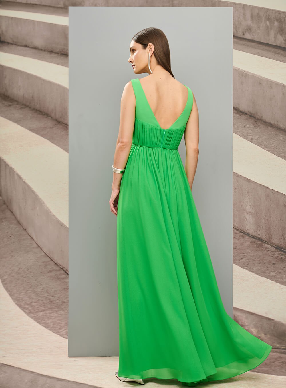 Vestido Efeito Crushed Verde Tufi Duek -SALE