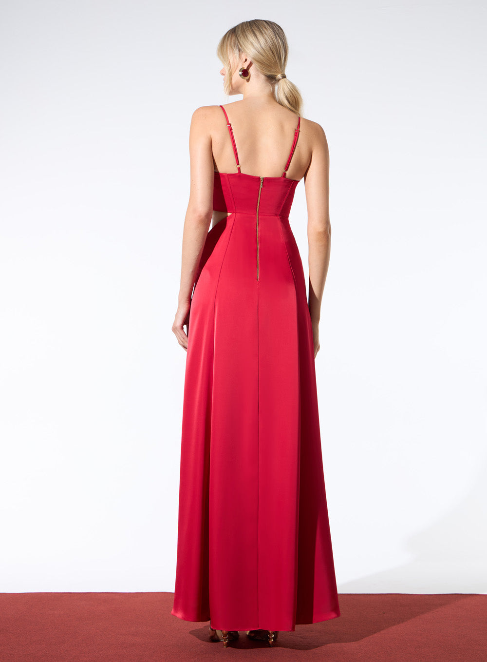 Vestido Vermelho Longo Corset Skazi