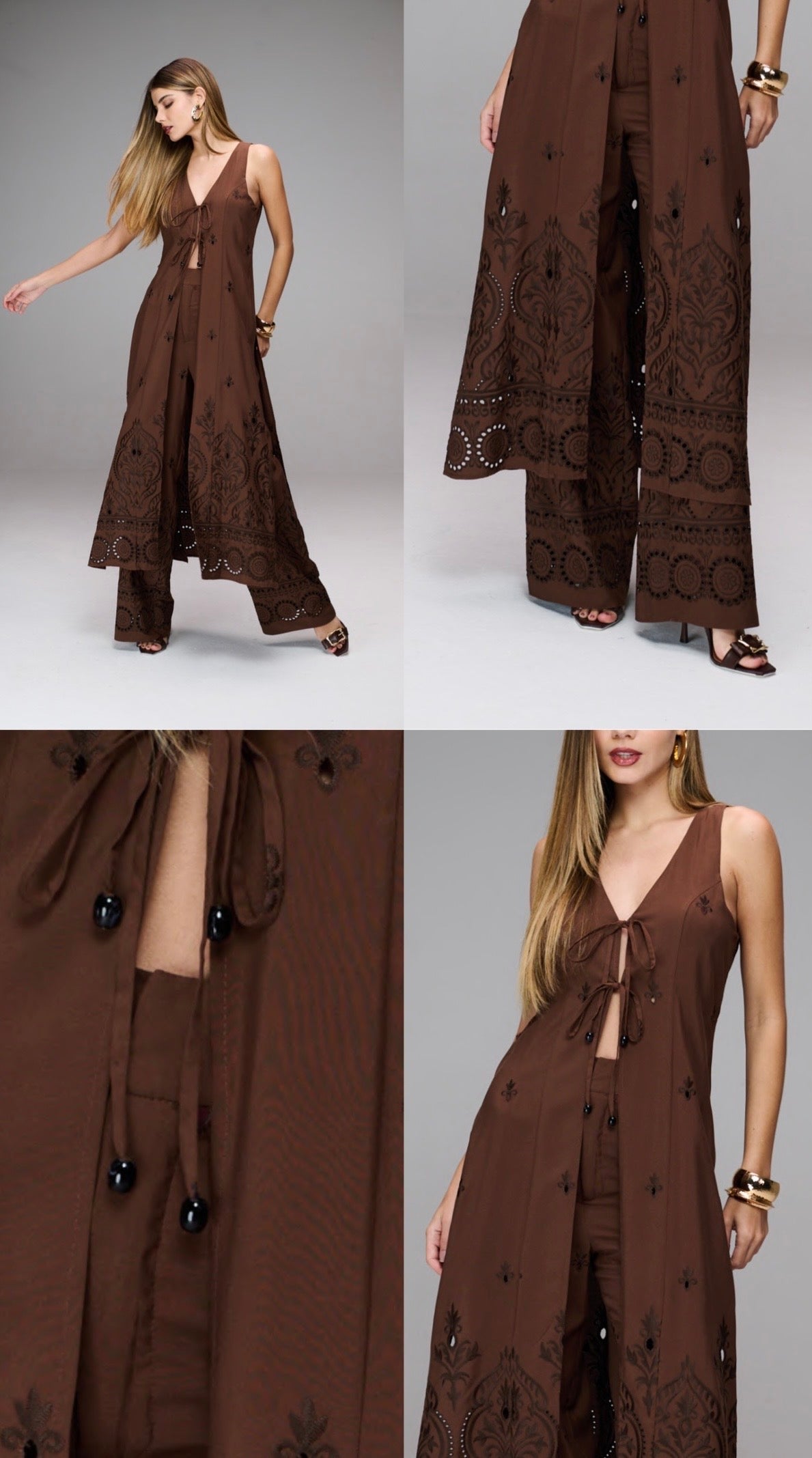 Conjunto Marrom ou Preto Túnica e Calça Manie
