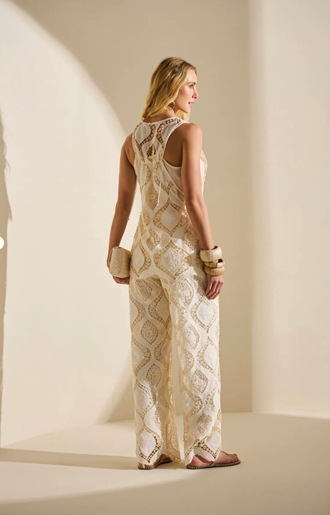Conjunto Nude Crochet Artesanal Regina Salomão