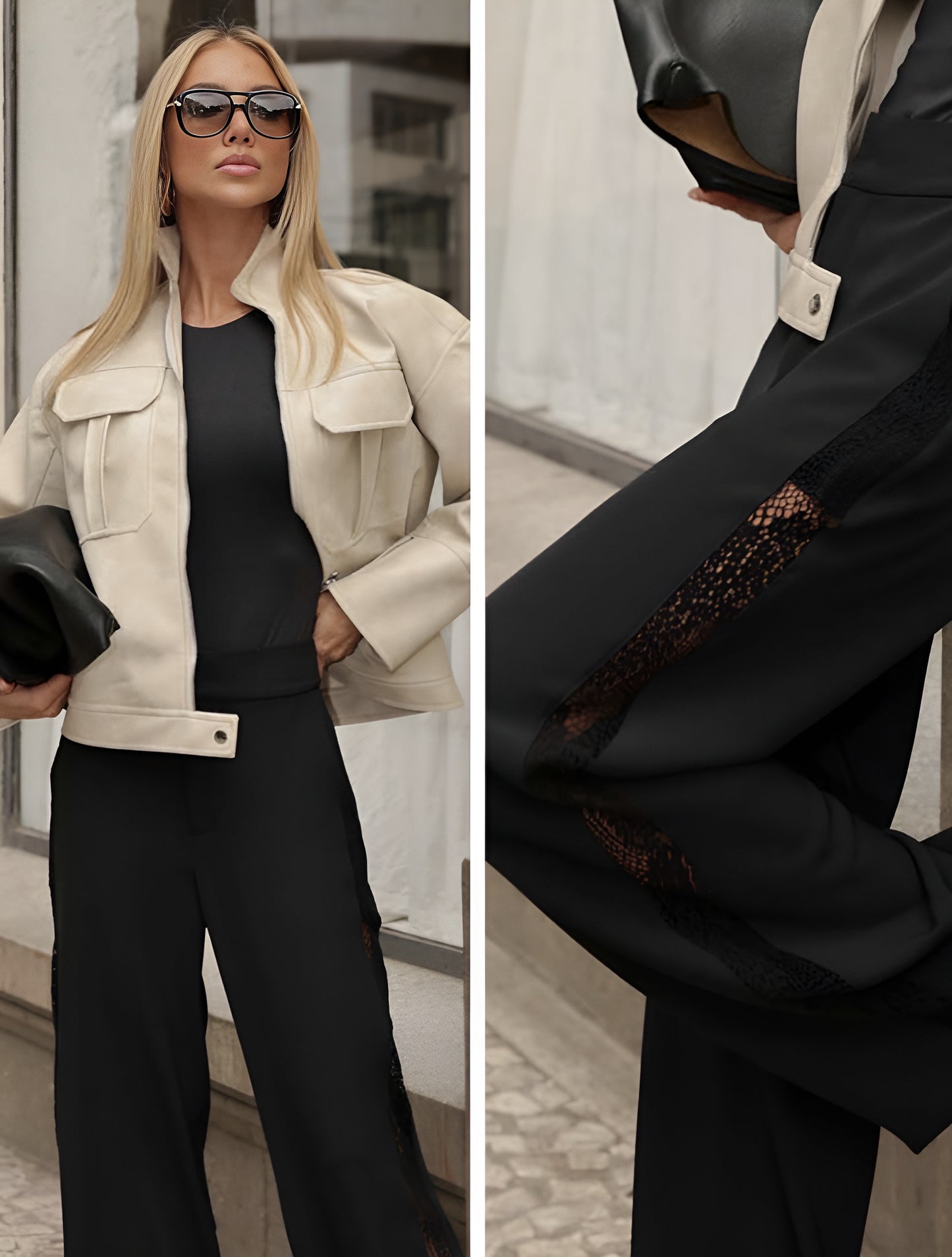 Conjunto Preto Blazer Valéria e Calça Alice Regina Salomão