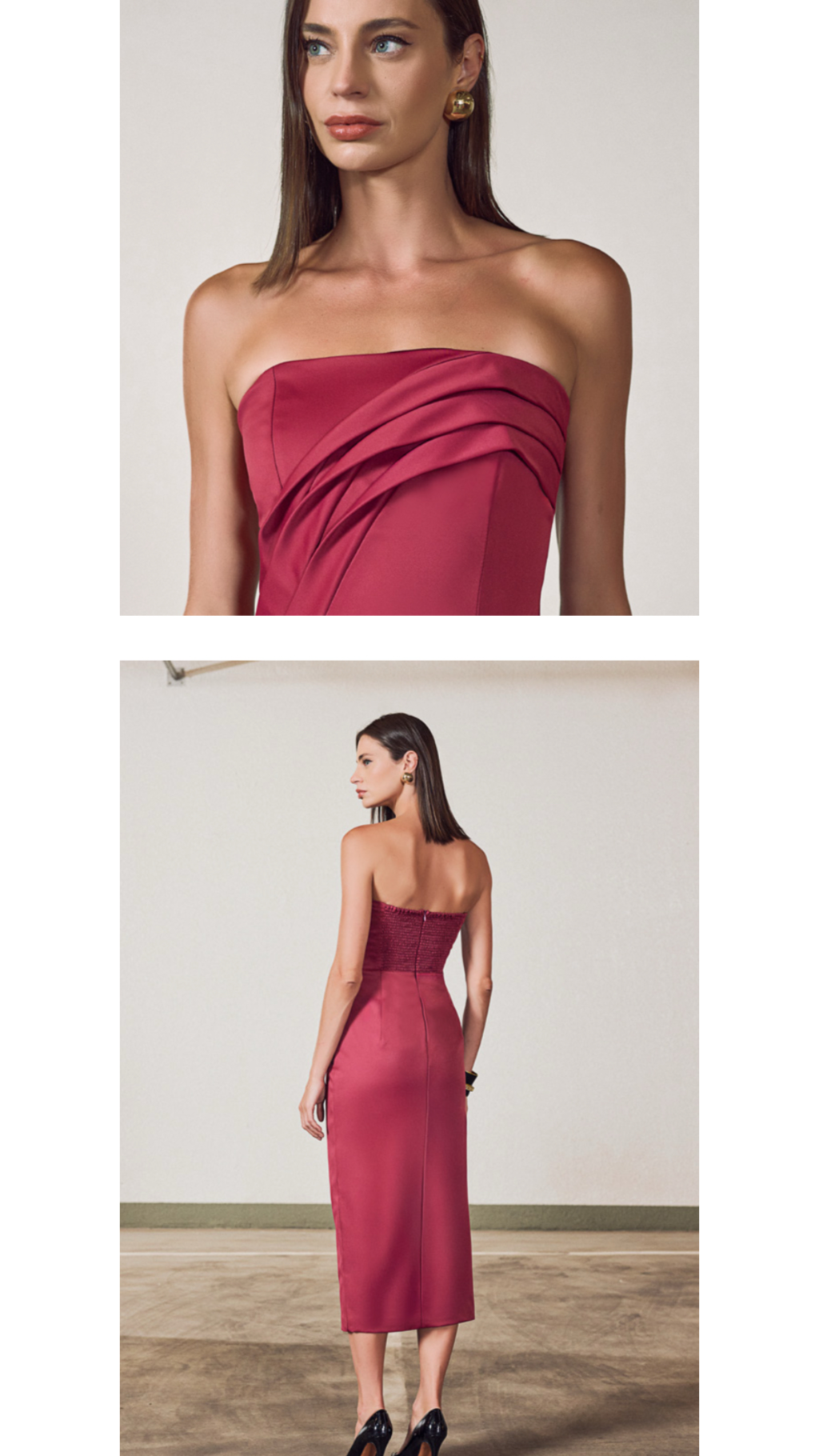 Vestido Vinho Eugenia Regina Salomão