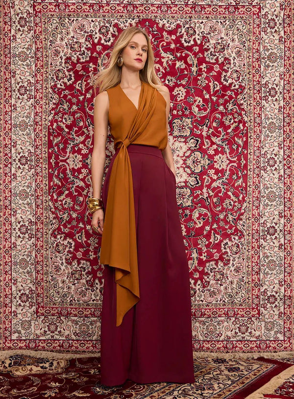 Blusa Cinza ou Marrom Desconstruída Skazi