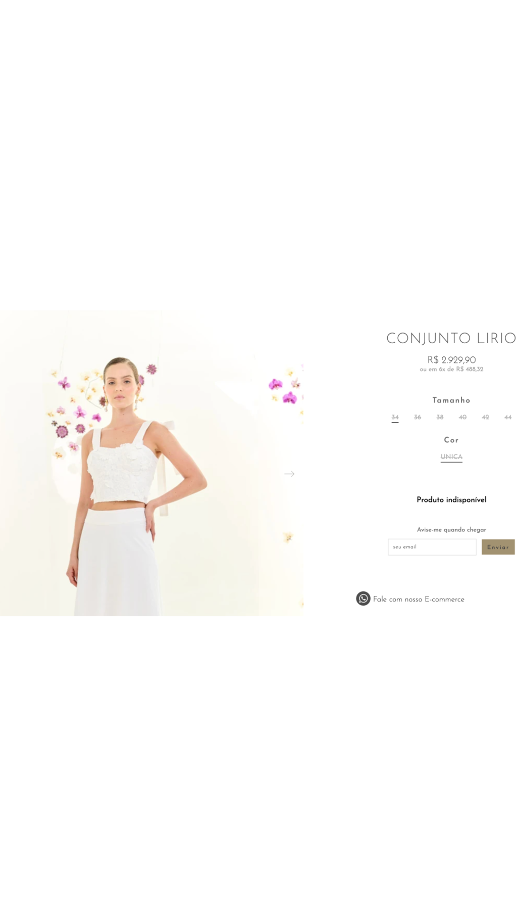 Conjunto Branco Bordado Renda Nammos