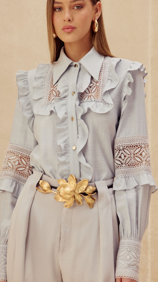 Camisa Cinza Entremeios Skazi