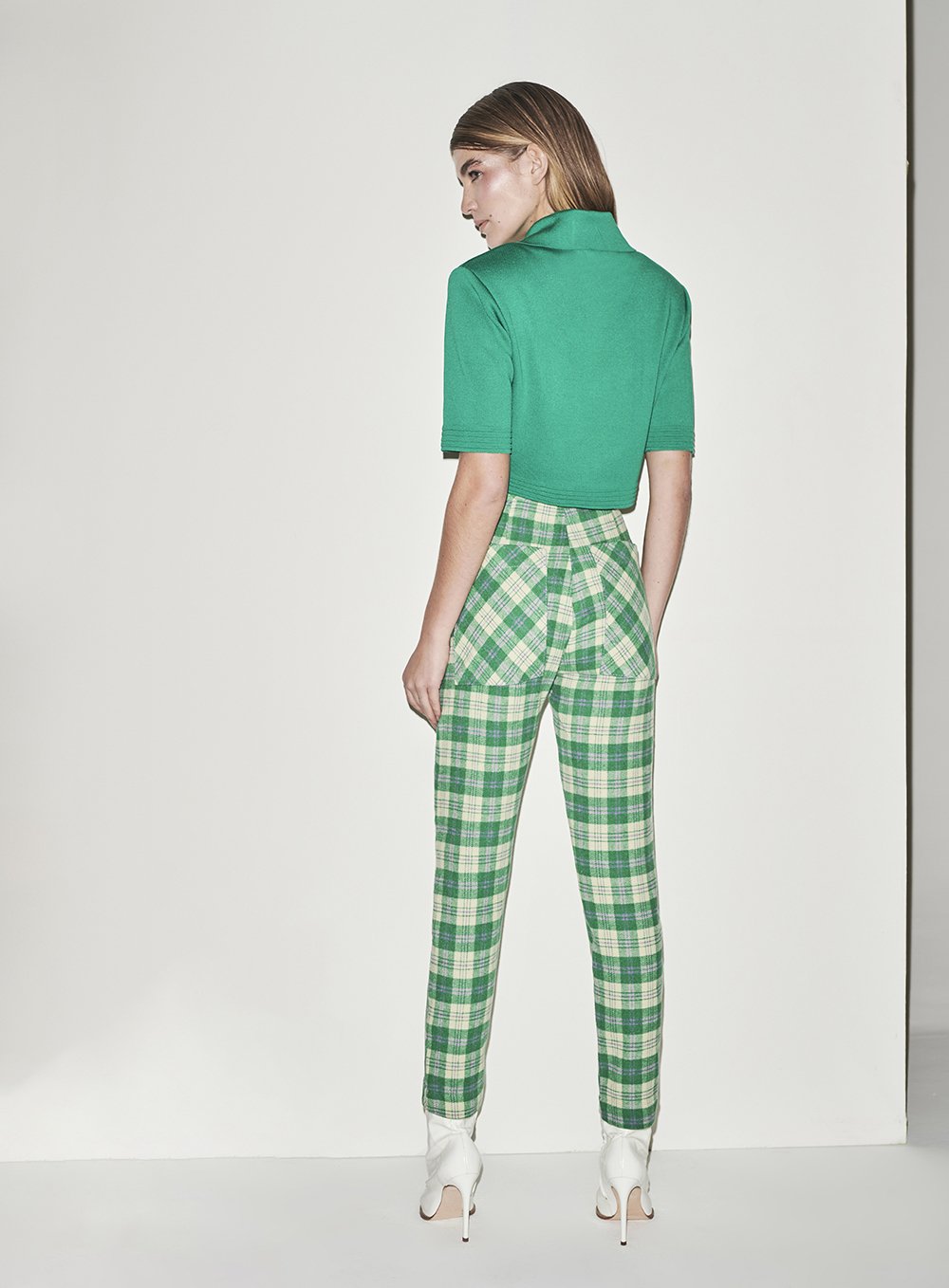 Calça Xadrez Verde Tufi Duek -SALE