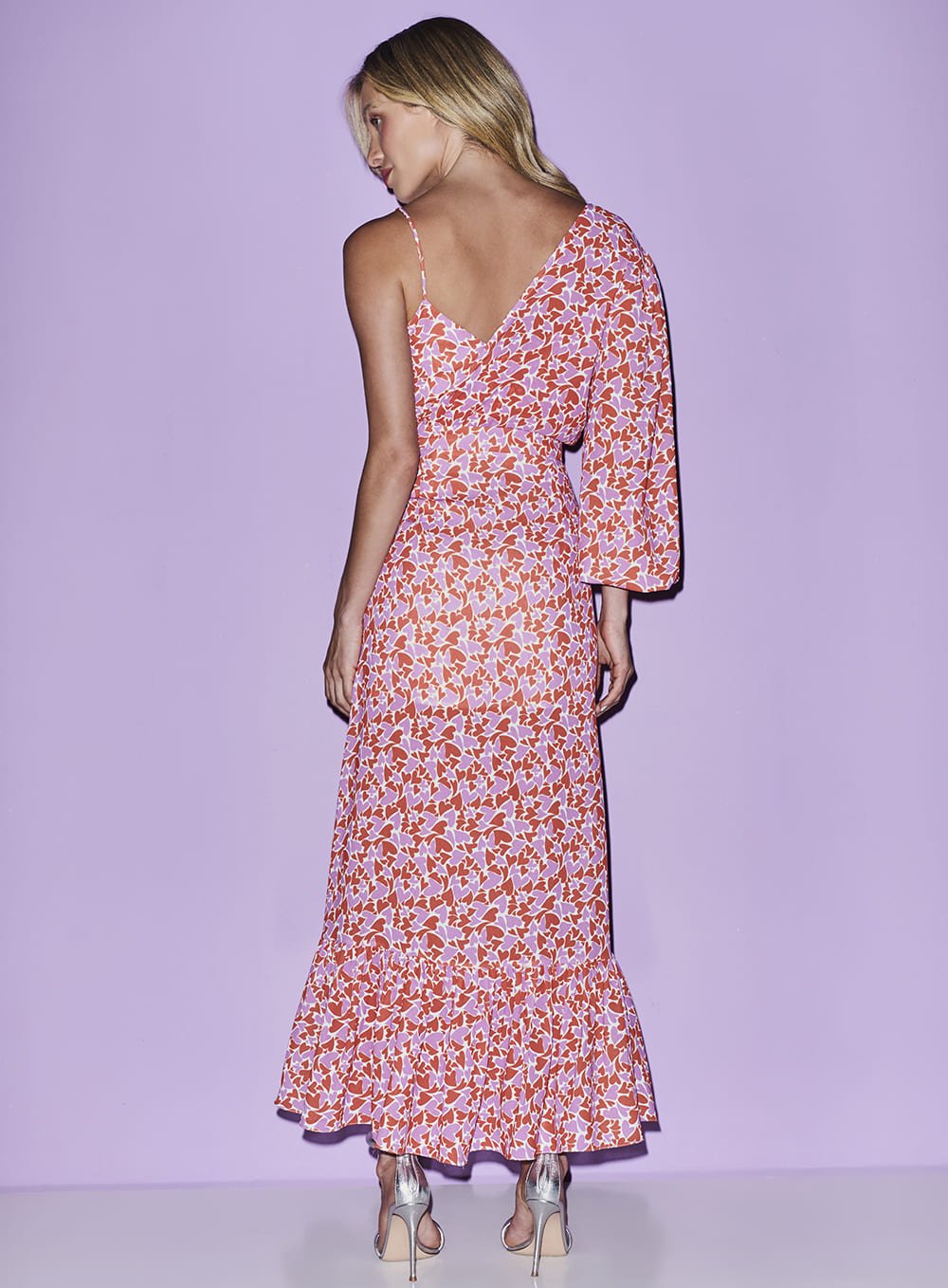 Vestido Manga So Midi Estampado Skazi -SALE