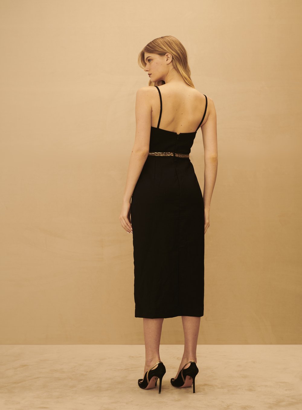 Vestido Metalizado Preto Tufi Duek -SALE