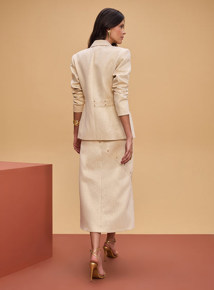 Blazer Off e Dourado Ilhós Tufi Duek