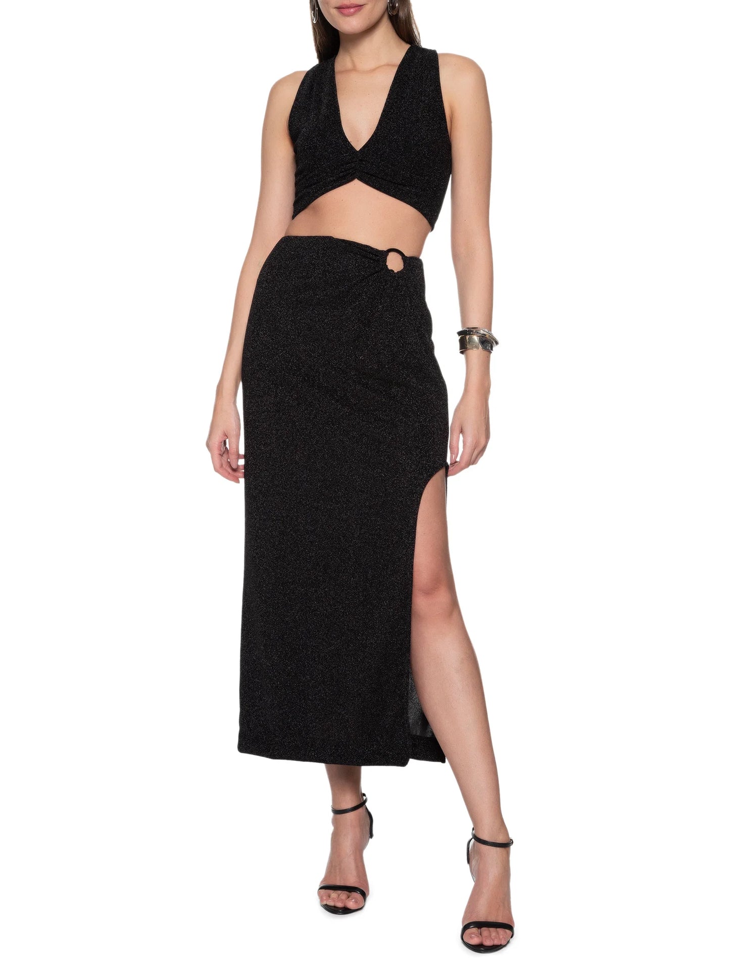 Conjunto Preto em Lurex Colcci