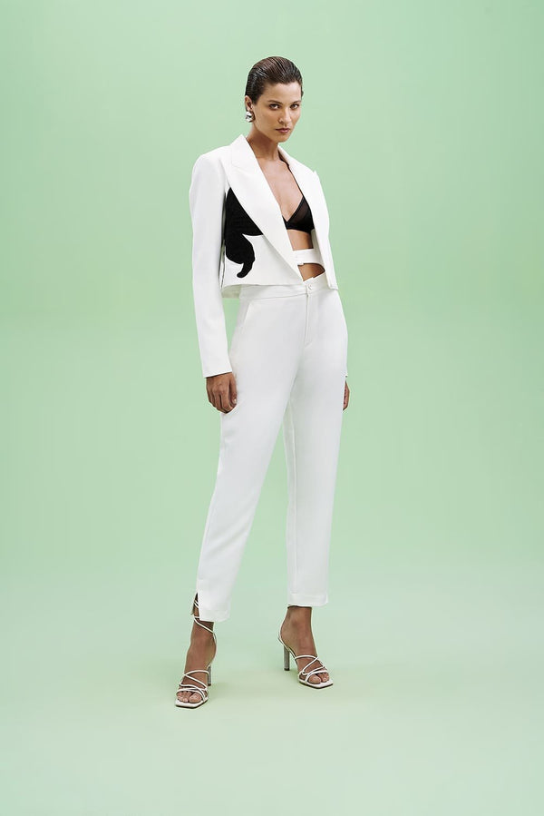Calça Cós Duplo Cigarrete Off White Tufi Duek -SALE