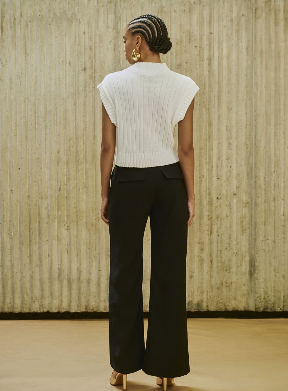 Calça Nervuras Preto Tufi Duek -SALE