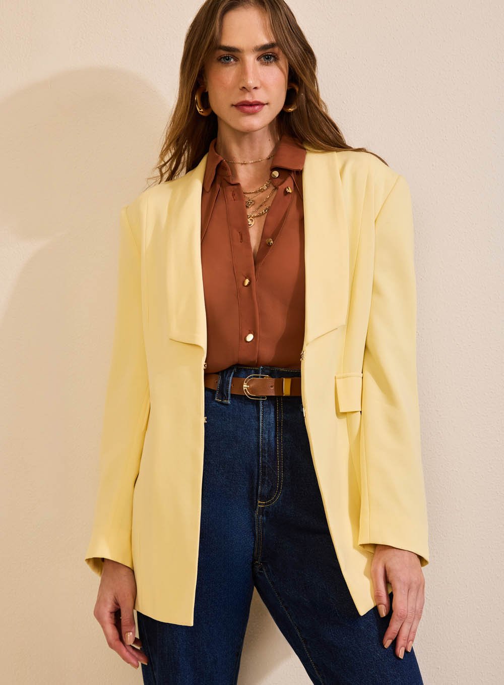 Blazer Over Amarelo Skazi -SALE