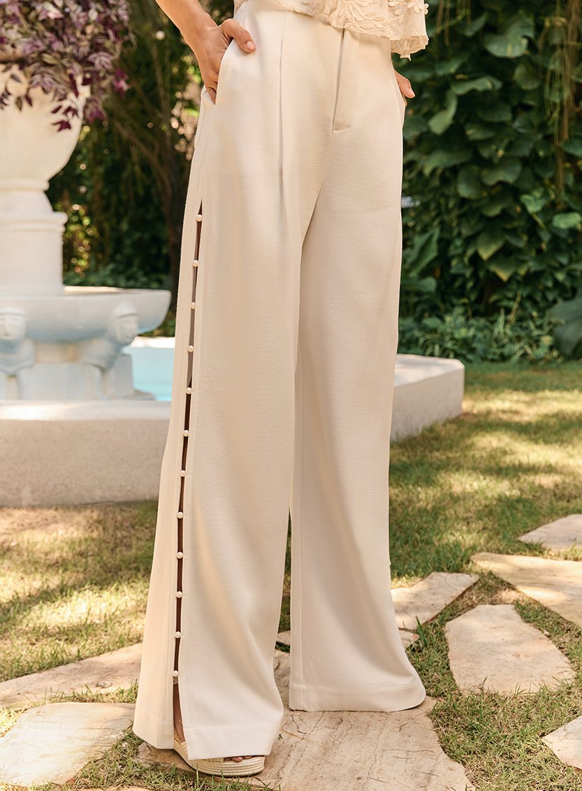 Calça Pantalona Off White Skazi -SALE
