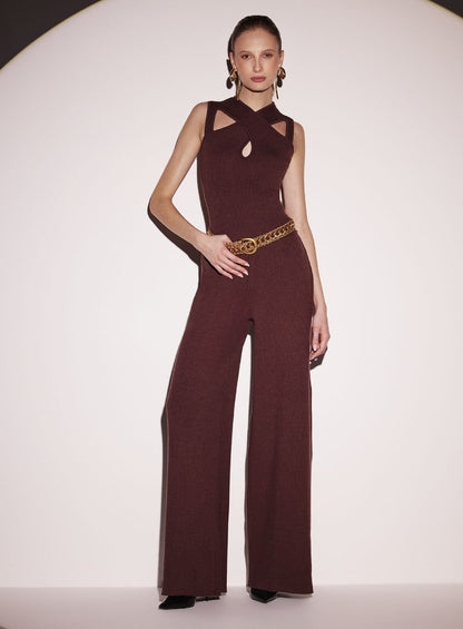 Calça Tricot Trespasse Marrom Tufi Duek -SALE