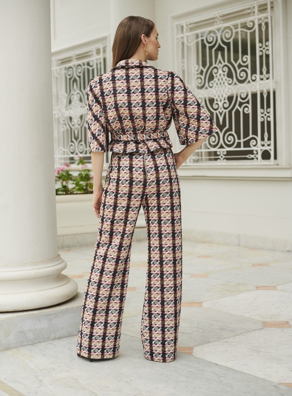 Calça Tweed Lurex Estampado Skazi -SALE