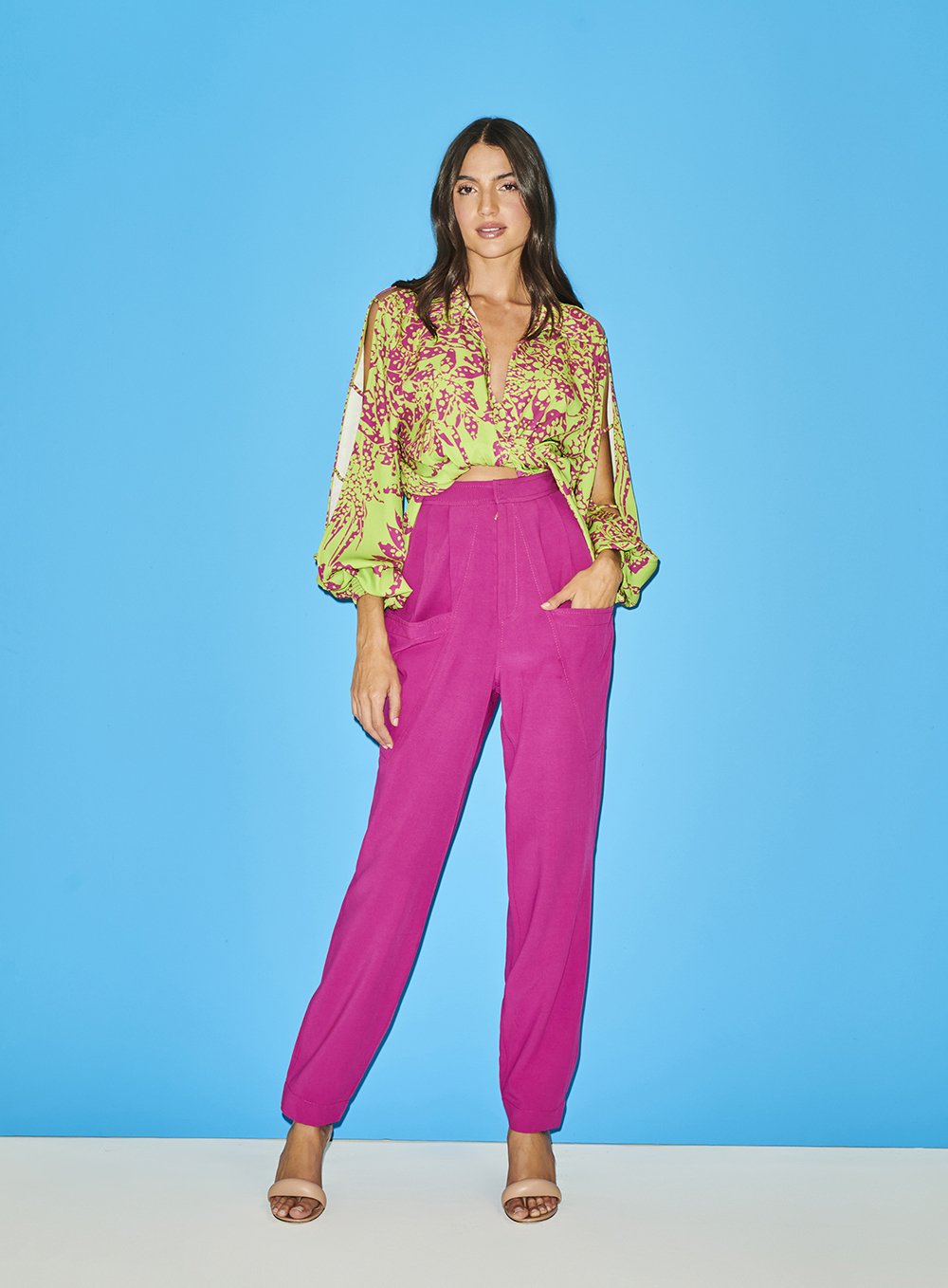 Camisa Floral Degrade Estampa Floral Floral Skazi -SALE