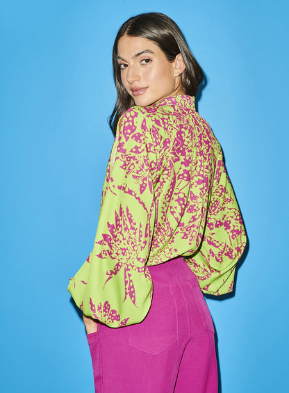 Camisa Floral Degrade Estampa Floral Floral Skazi -SALE