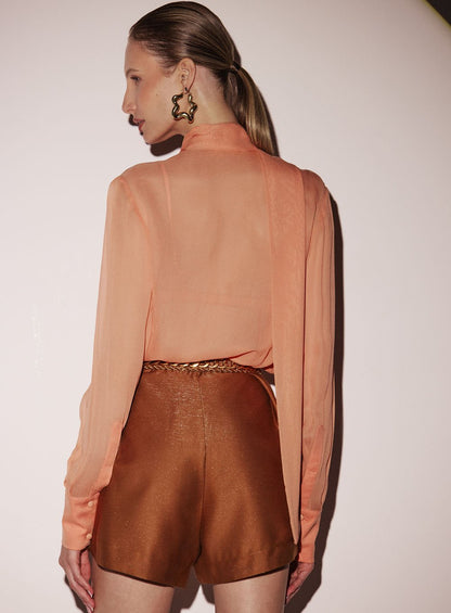 Camisa Gola Faixa Justine Rosa Tufi Duek -SALE