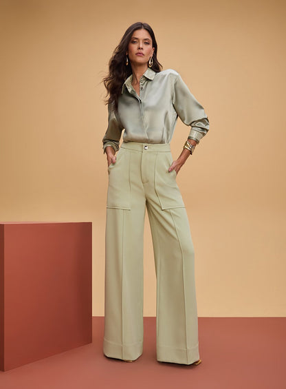 Camisa Gola Paete Verde Tufi Duek -SALE