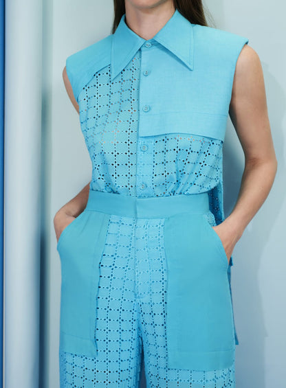 Camisa Laise Azul Tufi Duek -SALE
