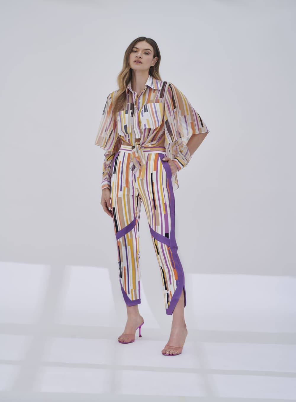 Camisa Manga Jabo Listras Geometricas Est Listra Listrado Tufi Duek -SALE