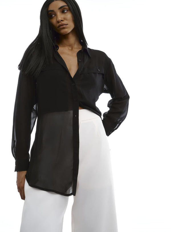 Camisa Maxi Preto Tufi Duek -SALE