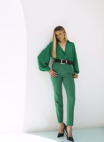 Camisa Pregas Verde Tufi Duek -SALE