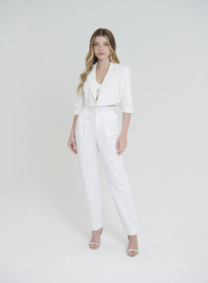 Casaco Curto com Top Off White Skazi -SALE