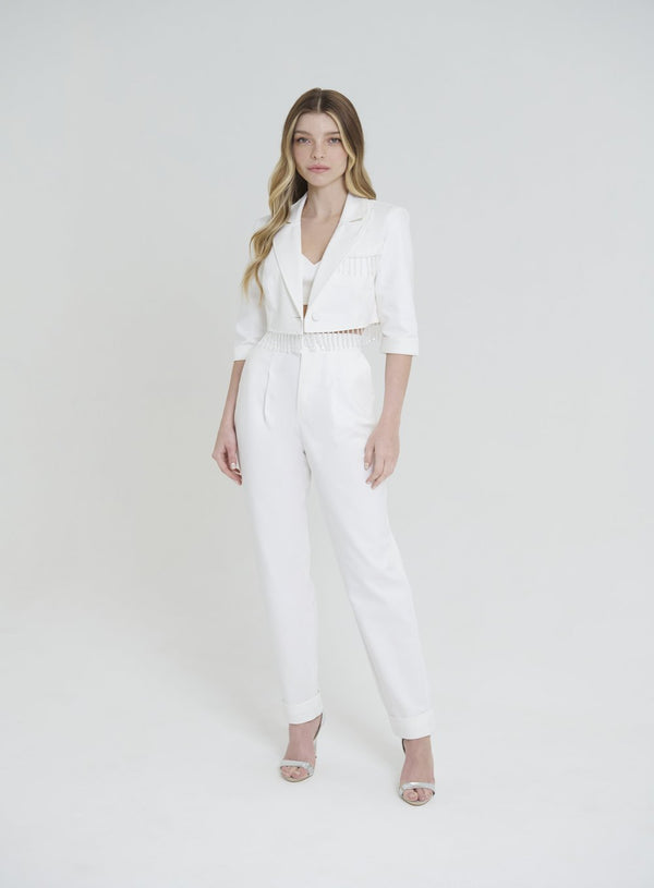Casaco Curto com Top Off White Skazi -SALE