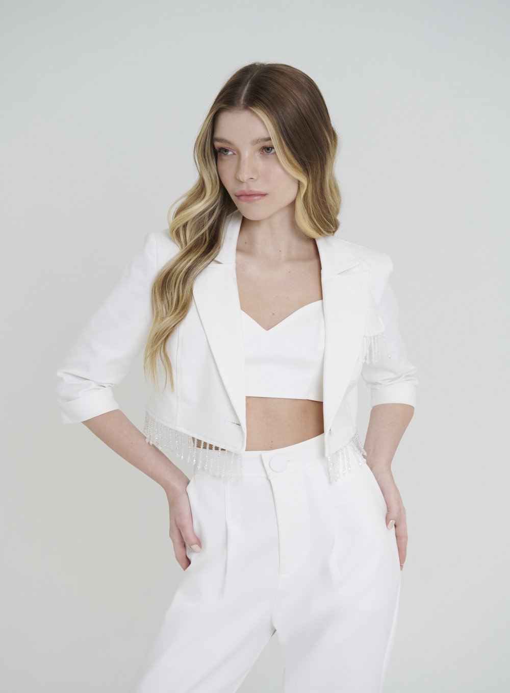 Casaco Curto com Top Off White Skazi -SALE