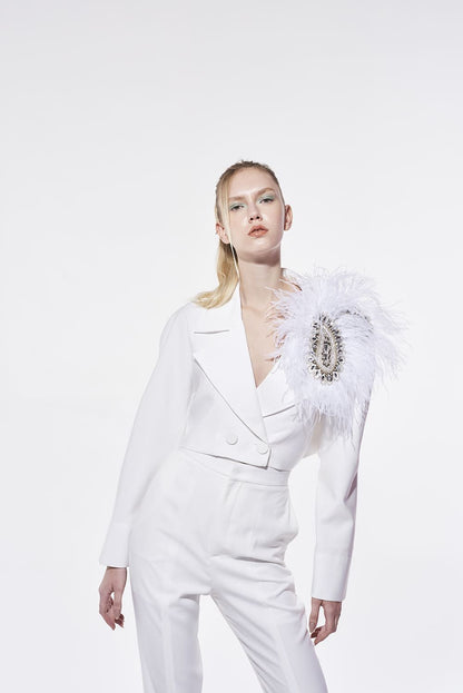 Casaco Trench Over Sized Off White Skazi -SALE