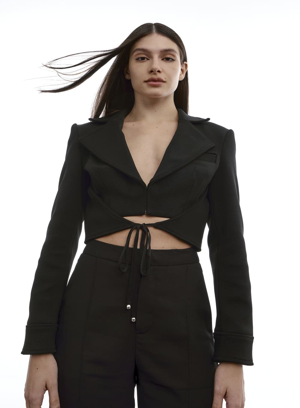 Casaco Tricot Amarracao Preto Tufi Duek -SALE