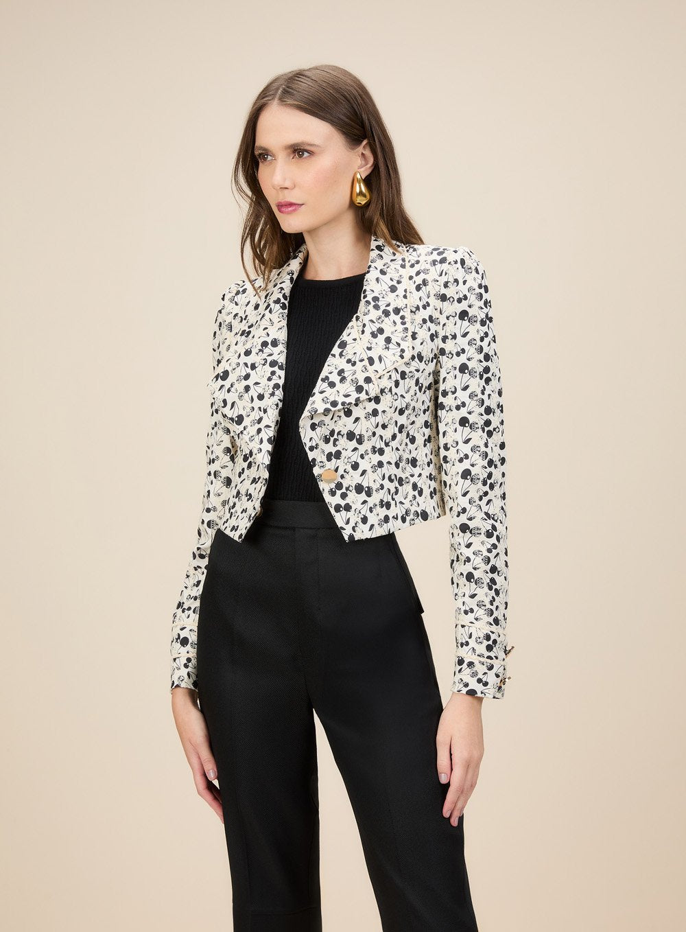 Casaqueto Laise Cereja Cerejas Estampado Skazi -SALE