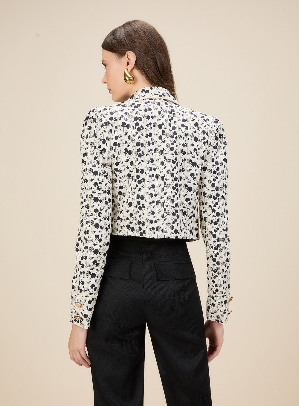 Casaqueto Laise Cereja Cerejas Estampado Skazi -SALE