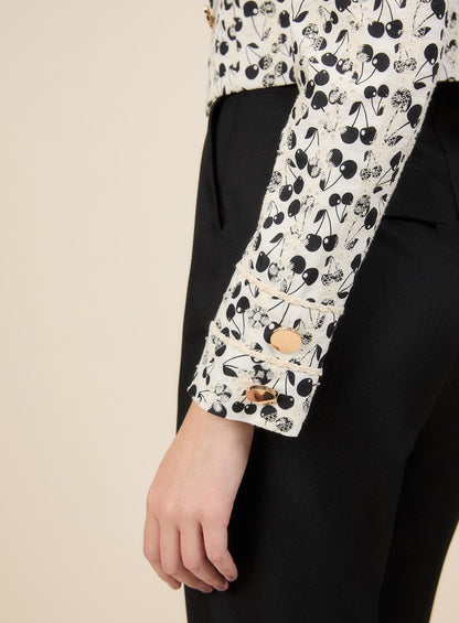 Casaqueto Laise Cereja Cerejas Estampado Skazi -SALE