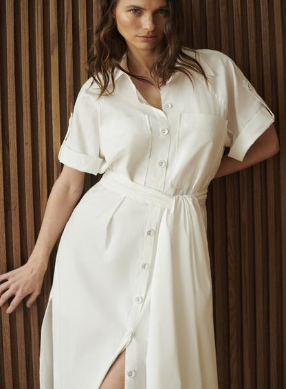 Chemisier Faixa Trespasse Off White Tufi Duek -SALE