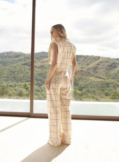 Colete Estampa Grid Estampado Tufi Duek -SALE
