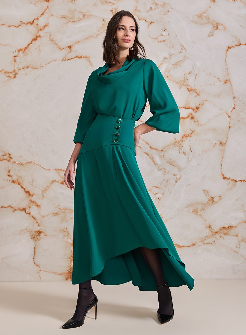 Conjunto Saia Nesgas Verde Skazi -SALE