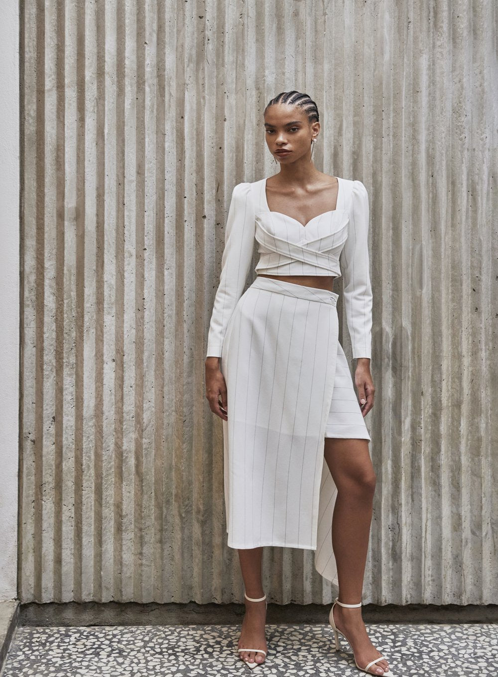 Conjunto Saia Pareo Off White Tufi Duek -SALE