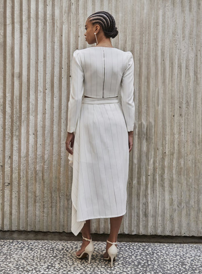 Conjunto Saia Pareo Off White Tufi Duek -SALE