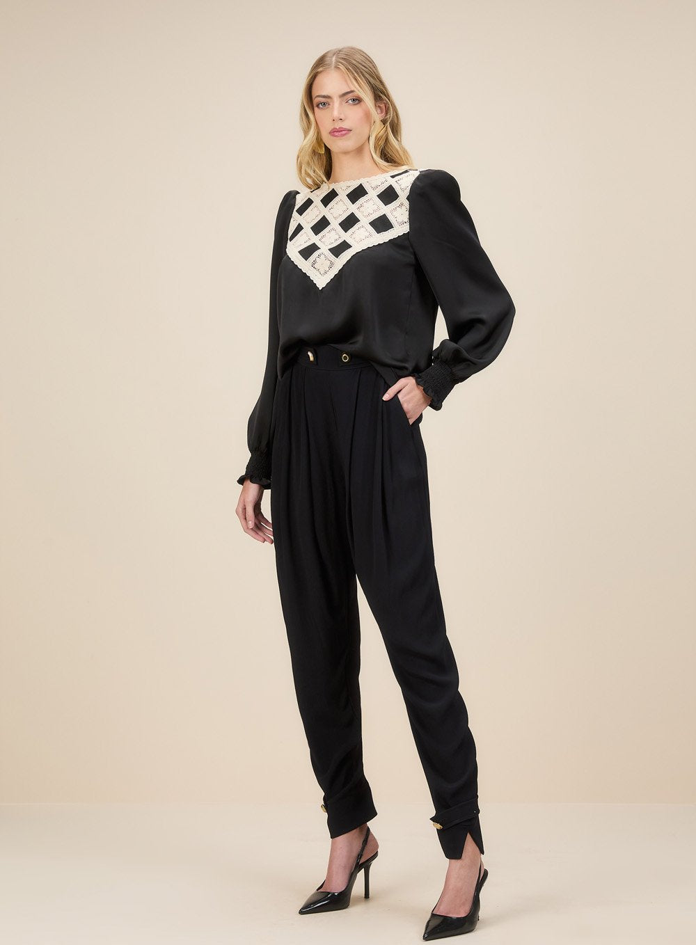 Blusa Boho Preto Skazi -SALE
