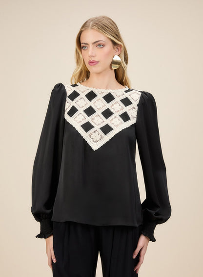 Blusa Boho Preto Skazi -SALE